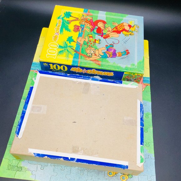 Vintage 1990 Alvin and The Chipmunks at the Beach 100 pcs Jigsaw Puzzle COMPLETE - Picture 12 of 12